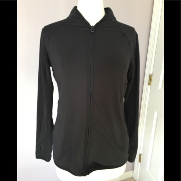Layer 8 Jackets & Coats Black Zip Up Workout Jacket With Zip